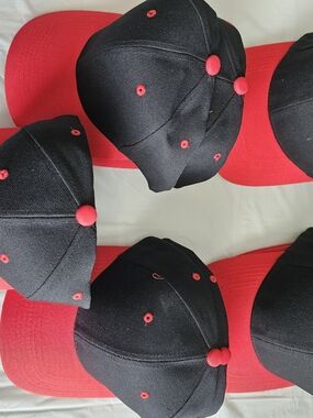 Black Red Blank Snapback Cap Adjustable Baseball Hat Unisex Choose Color
